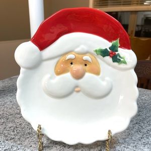 Santa Face 8 X 9” Decorative Plate